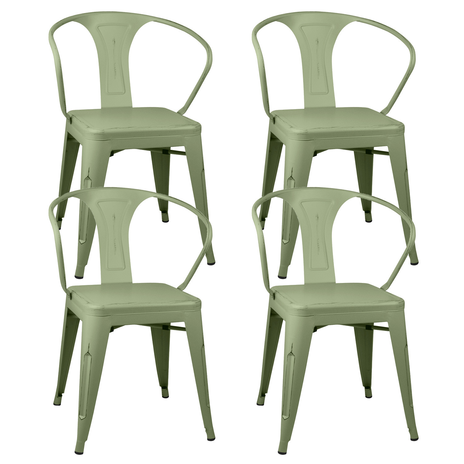 Pack 4 Sillas de Comedor Strong Vintage 53x45x80cm Thinia Home Sillas de Comedor de Diseño 1